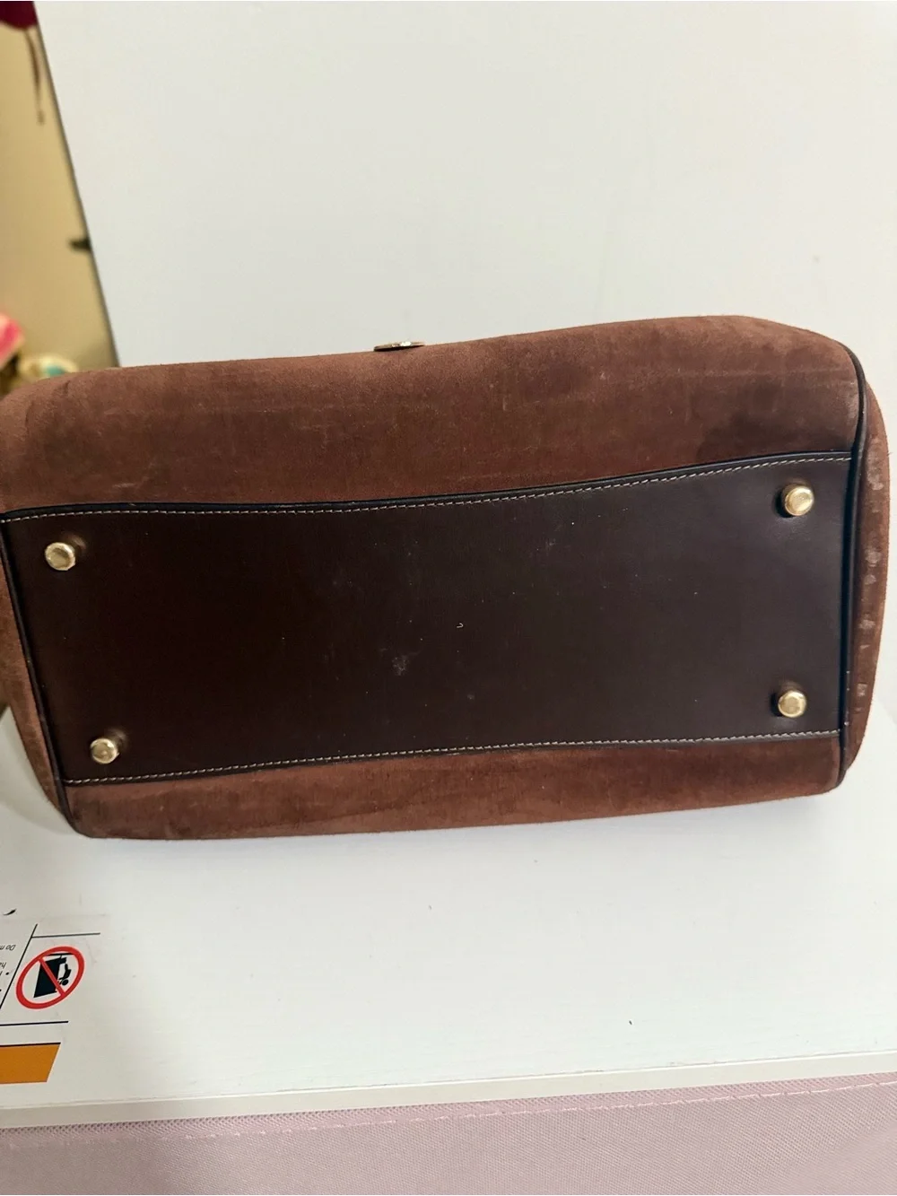 Coach suede satchel